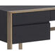 Dalton 63 X 23.75 inch Antique Brass / Black Desk